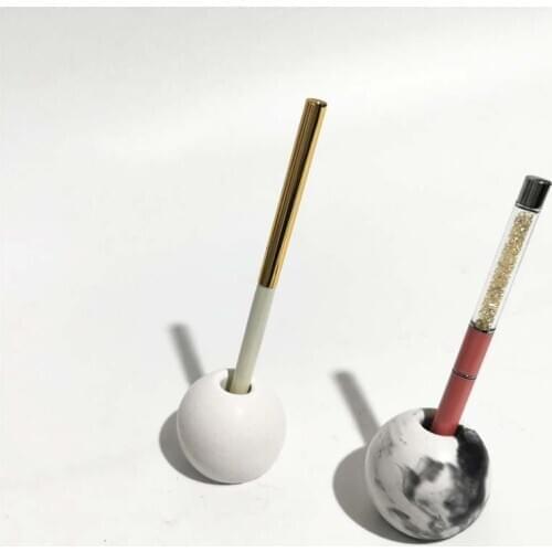 Pencil Insert Concrete Molds Pen Holder Resin Molds DIY Modern Office accessories Plaster Holder Molds