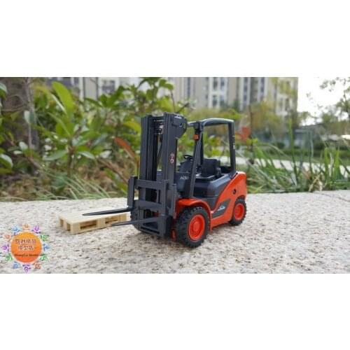 High Quality Factory Alloy Toy Model Gift 1:25 Scale Linde H30 Heavy Diecast Fork Lift Engineering Machinery Miniature for Gift
