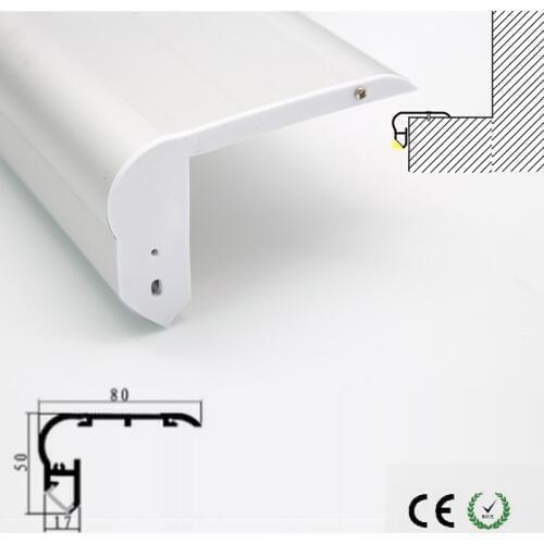 High quality aluminum led channels recessed stair lights in LED lamp stair lighting fixtures indoor used customized length ok