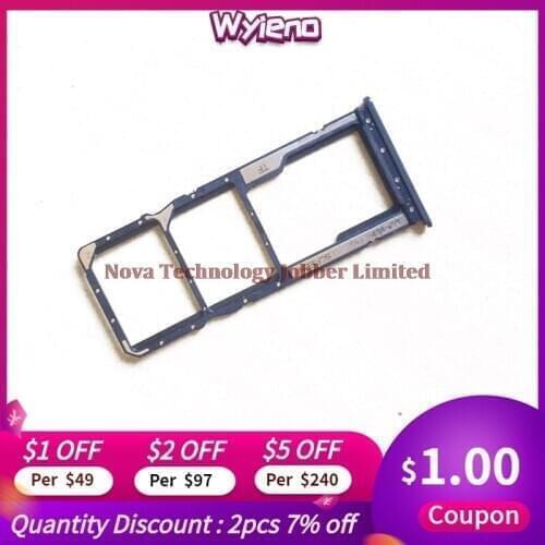 Wyieno 10Pcs/Lot M1908C3IC SIM Card Tray Holder Slot Repair Parts For Redmi 8 MZB8257IN SD Tray Adapter Socket + Tracking