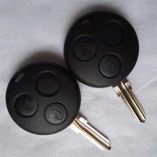 DAKATU Replacement Car key For Mercedes Benz SMART Fortwo 450 Forfour Roadster Case 3 Button Blank Blade Remote Key Shell Fob