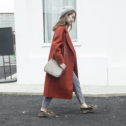 Leather kitten bag ring 2021 new autumn and winter retro fashion net red saddle bag shoulder messenger female bag