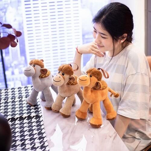 1pc 25cm Lovely Camel Plush Toys Stuffed Animal Llama Pillow for Girls Soft Doll Home Bed Decor Birthday Gift for Lover Kids