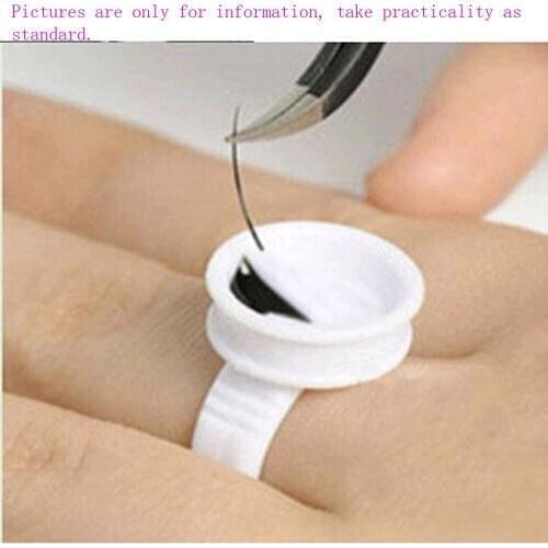 100Pcs/Pack Eyelash Pallet Glue Holder Adhesive Holders Eyelash Extensions Glue Rings