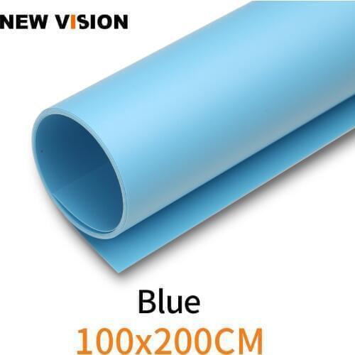 100cm*200cm 39"*79" Blue Seamless Water-proof PVC Backdrop Background Paper for Photo Video Photography Studio