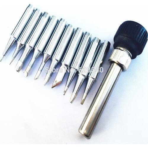 11 pcs /lot 900M-T Lead-free Iron Tip For 936 SAIKE ATTEN AOYUE KADA YIHUA Soldering Rework Station Solder