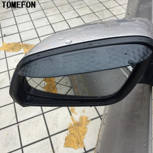 2Pcs Car Rearview Mirror Rain Eyebrow Shield Cover Flexible Protector PVC Accessories For NISSAN TIIDA Qashqai Morano X TRAIL