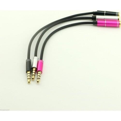 2pcs CTIA to OMTP Adapter Converter Cable Headphones Handsfree Earphones 3.5mm Audio 18cm