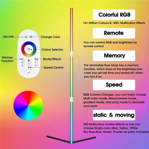 2021 LED Colorful Floor Lamp Indoor Decor Atmosphere Stand Lamp Bedroom Living Room Colorful Club Floor Light Standing Lighting