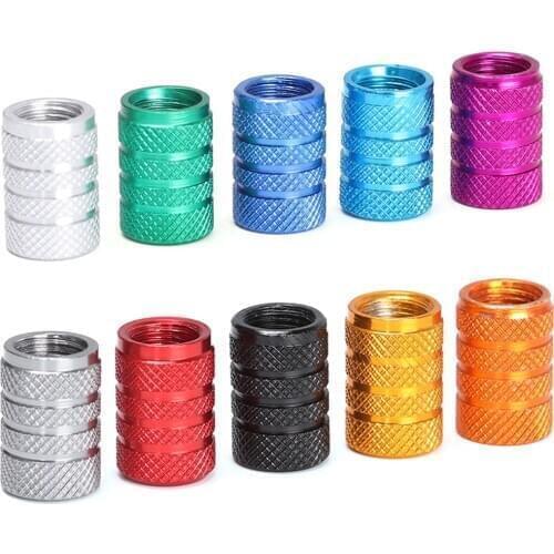 4 Pcs Aluminum Alloy Dustproof Tyre Valve Cap Covered Car Motorcycle Universal Tube Tyre Valve Cap Bicycle Accessories
