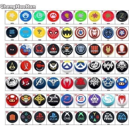 ChengHaoRan 1Pc Silicone Analog Thumb Stick Grips Caps Joystick Cover For PS5 PS4 Slim PS3 Xbox One/360 Switch Pro Controller