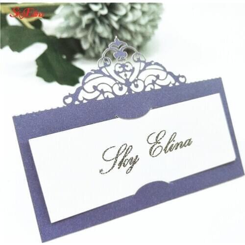 Sky Elina Hollow Out Luxury Table Name Place Cards Wedding Christmas Birthday Party Invite Cards Table Decoration Favor 6Z