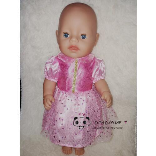 Free shipping Fashion doll clothes pink dress for zap baby doll Accessories toys girl play house
