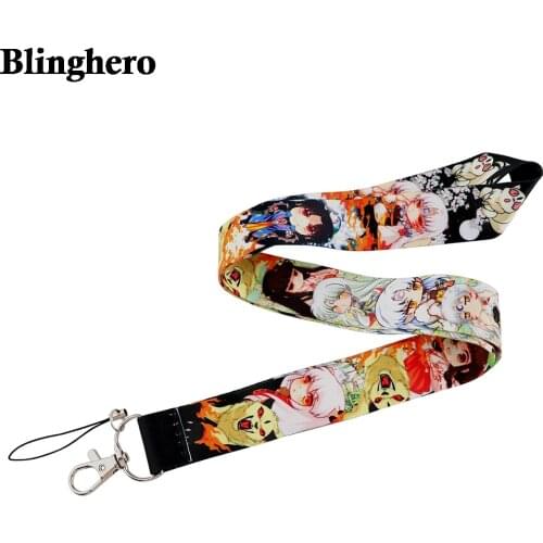 CB801 Lanyard Anime Fox Neck Strap ID Card Mobile Phone Straps USB Badge Holder Lanyard keychain Hanging Rope