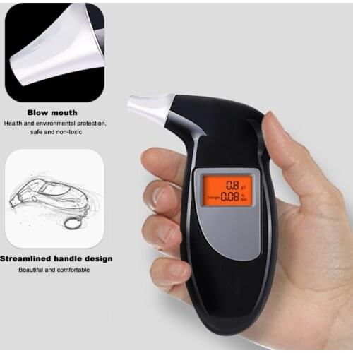 New Handheld Backlight Digital Alcohol Tester Digital Alcohol Breath Tester Breathalyzer Analyzer LCD Detector Backlight Light