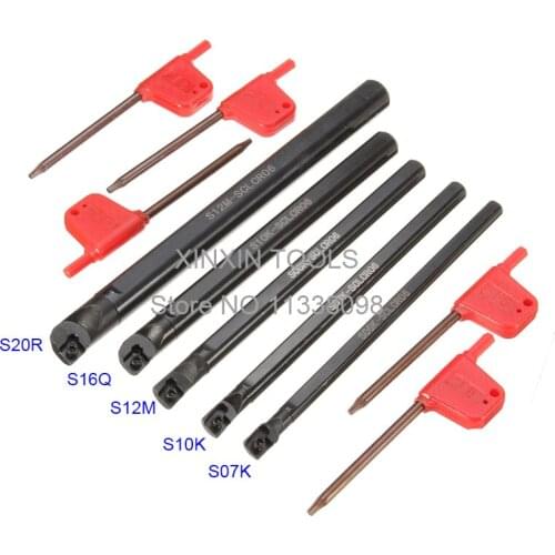 Hot Sale 5Pcs/Lot 7 10 12 16 20mm SCLCR Lathe Turning Holder Boring Bar Insert For Semi-finishing S7/S10/S12/S16S20-SCLCR09