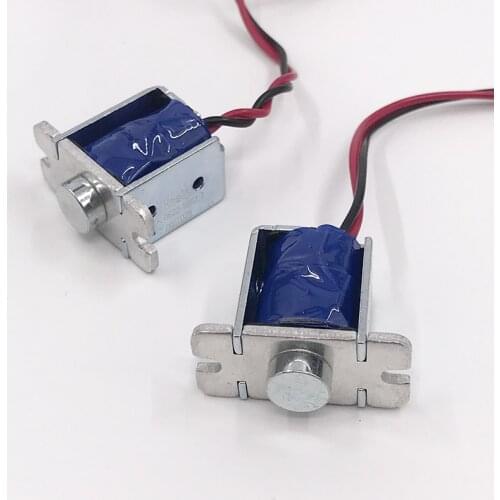 2pcs/Pair DC 10V-12V Solenoid Electromagnet Valve Direct Acting Electromagnet for Automatic Fishing Boat Bait Control Lock