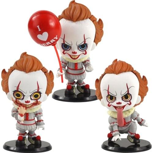 12cm Horror Movie Figure Toy Joker With Balloons Broken Model Dolls Halloween Gifts