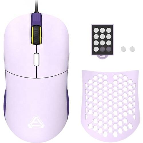 AJAZZ PMW338 Lightweight RGB Gaming Mouse Both Hands Ergonomic Shape Honeycomb Design Macro Programming Office Mice