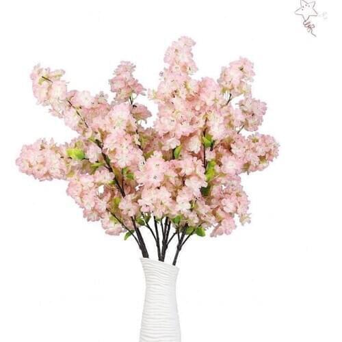 Artificial Cherry Blossom Tree 120 Heads Vertical Silk Cherry Trees DIY Wedding Christmas Valentines Party Fake Flowers Decor