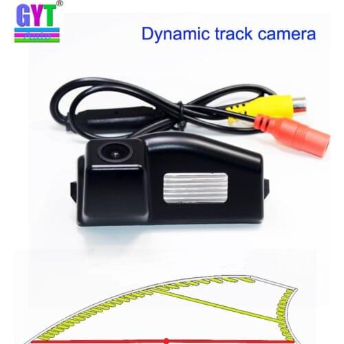 Dynamic Trajectory Tracking car Rear view parking Backup camera For Mazda 2 3 M2 M3 Demio DE Hatchback Parking Accessories