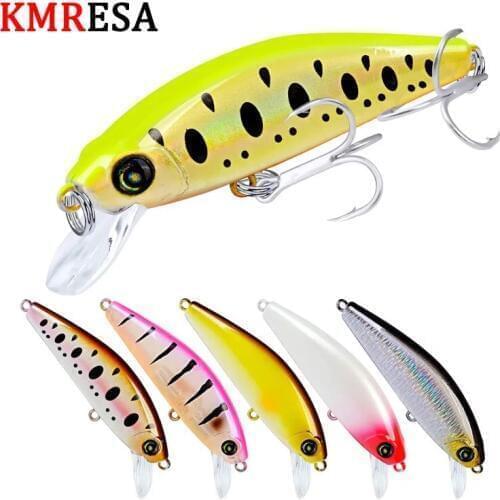 KMRESA 1Pcs Mini Minnow Fishing Lure 80mm 11g Hard Bait Artificial Quality Professional Wobbler Bass Pike Fishing Tackle 3D Eye