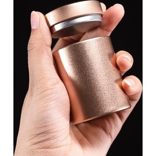 10g Round Sealed Metal Tea Tins Outdoor Mini Coffee Spice Tea Container Portable Tea Packaging Tin Jar