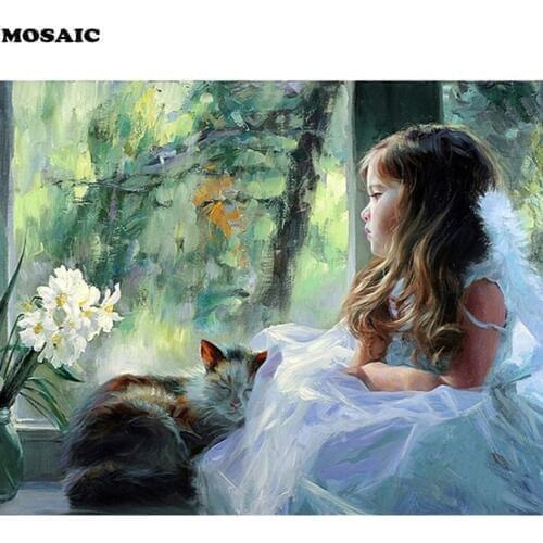 Картины котов по номерам MOSAIC China At AliExpress