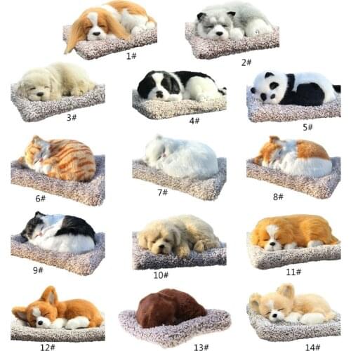 652F Stuffed Toys Lovely Simulation Animal Doll Plush Sleeping Dogs Toy Decorations Birthday Gift For Children
