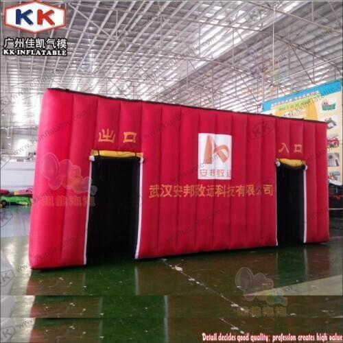 KK Inflatable Manufacture Customized Fire station inflatable tent,oxford material cube maze tent