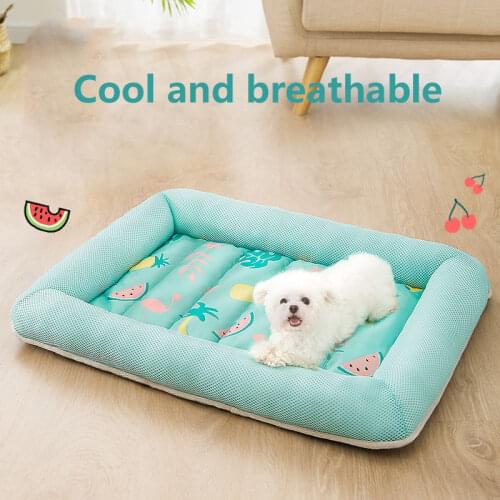 2021 new Summer Cooling Pet Dog Mat Ice Pad Dog Sleeping Mats For Dogs Cats Pet Kennel Top Quality Cool Cold Silk Bed