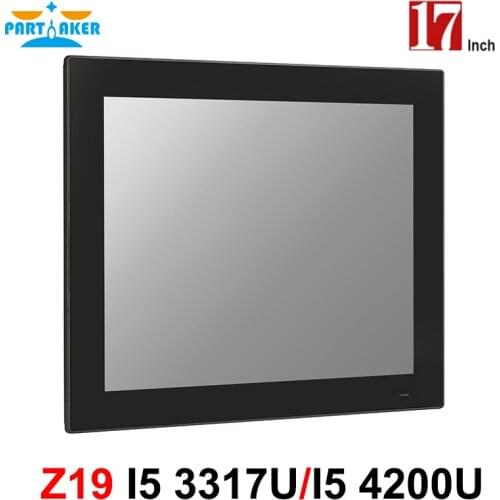Partaker Z19 Industrial Panel PC IP65 All In One PC with 17 Inch Intel Core i5 3317U 4200U with 10-Point Capacitive Touch Screen