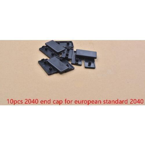 Plastic end cap cover plate black for EU aluminum profile prat 2040 face nylon rubber workbench 10pcs