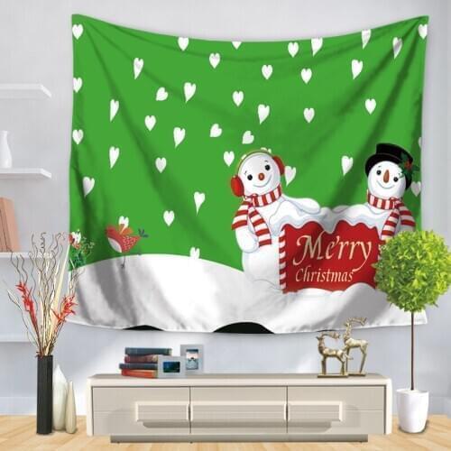 Drop shipping Santa Claus Merry Christmas Household Tapestry Mandala Snowflake Carpet Wall Hanging Tapestries Decorat yoga mat