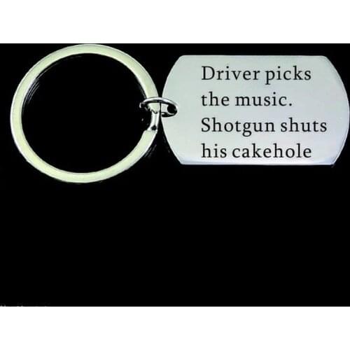 1pc Silver Color Car Key Chain Driver Picks The Music Keychain Supernatural Inspired Stainless Steel Key Buckle