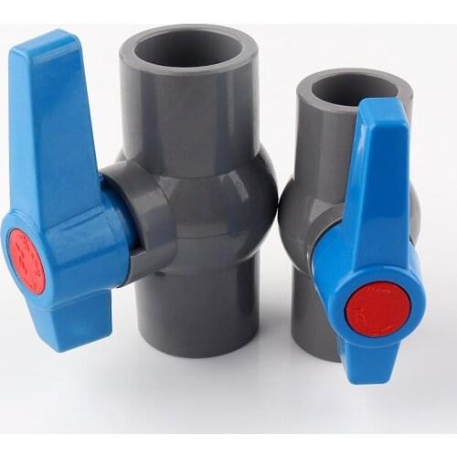 ID 20/25/32/40/50/63mm PVC Pipe Ball Valves Water Irrigation System Drainage Tube Quick Valve Water Pipe Connector Fittings