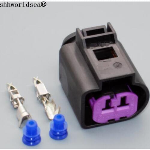 Shhworldsea 2 Pin car Female Waterproof Engine Speaker Housing Auto Sensor Plug For VW Magotan Sagitar CC 1J0973772 1J0 973 772