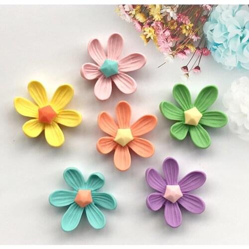 Sweet Color Flower 3D Planar Resin DIY Sew For Hair Clip Hair Pin Phone Case Jewelry Accessories Cabochon Charms ,10Yc18861