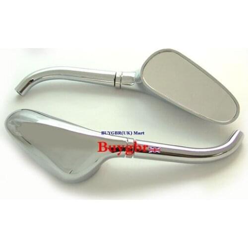 For Universal All Honda / Kawasaki / Suzuki Cruiser Bikes models Chrome Rear View Side Mirrors Buygbr