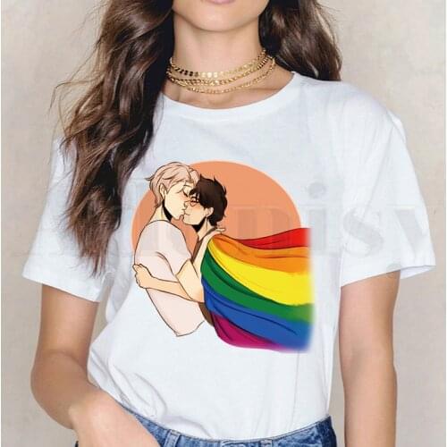 Yuri on Ice Anime YURI!!! on ICE Figure Skating T Shirts Womens T-shirt Short Sleeve Female Tops Tees Harajuku Vogue Vintage