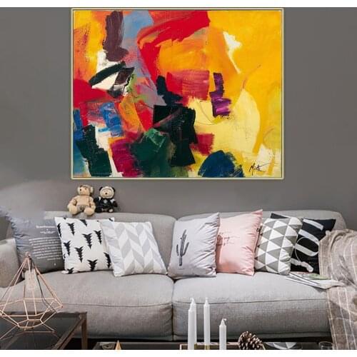 Jean Miotte《Untitled I》Abstract Expressionism Canvas Oil Painting Artwork Picture Wall Hanging Decor Home Living Room Decoration
