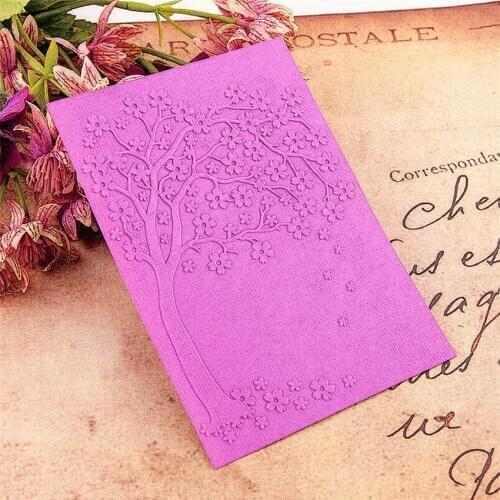 10.5x14.8 Flower tree Embossing folders Plastic bump Scrapbooking DIY Template Fondant indentation Cake Photo Album Card Make