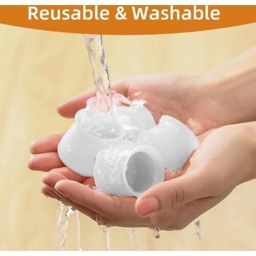 32PCS Silicone Chair Furniture Leg Feet Protection Table Cap Cover Pad Protector White 40*30mm Food Grade Silicone, BPA Free