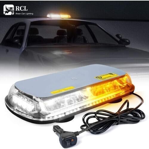 44 LED 17 Inch High Intensity Emergency Hazard Warning Flashing Car Truck Construction LED Roof Top Mini Bar Strobe Light