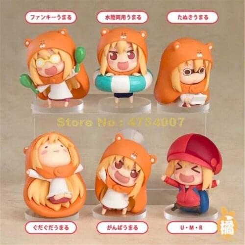 6pcs/lot Anime Cute Himouto Umaru-chan Doma Umaru Pvc Action Figure Collection Model Doll 5cm Toy