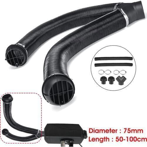 75mm Car Auto Heater T/Y Pipe Duct Warm Air Outlet For Parking Heater For Webasto Eberspacher Propex Parking Diesel Heater