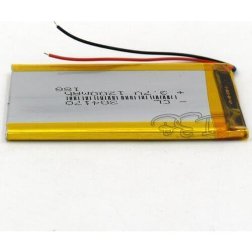 3.7V 1200mAh Li-Po li ion Rechargeable Battery 304170 Lithium Polymer cells For Mp3 MP4 MP5 GPS PSP mobile bluetooth
