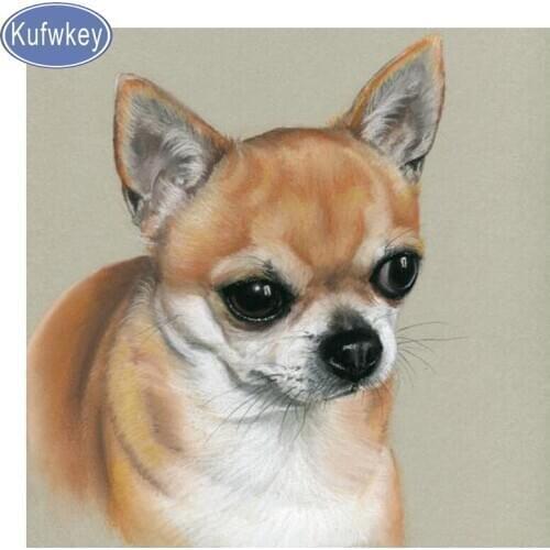 Full Square Drill 5D DIY Diamond Painting cute dog 3D Embroidery beaded Cross Stitch Mosaic painting Chihuahua Home Decoration