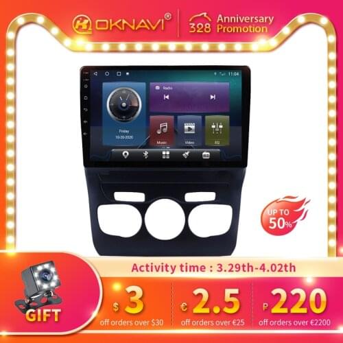 6+128G Android 10 Car Multimedia Radio For Citroen C4 2010 2012 2016 4G WIFI BT Carplay DSP Player GPS Navigation Camera No DVD