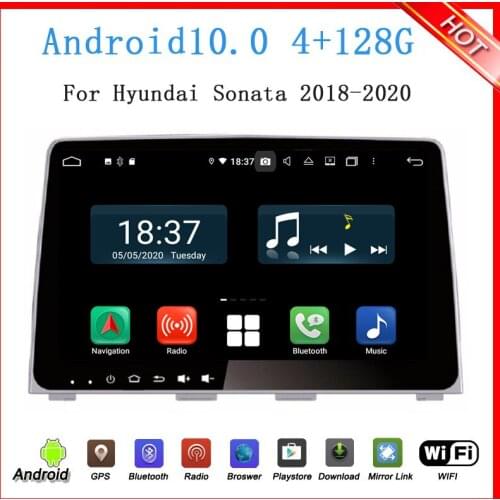 9" android 9.0 car dvd multimedia player for hyundai sonata 2018 2019 car radio gps navigation wifi 4g ram 64g rom DSP FM